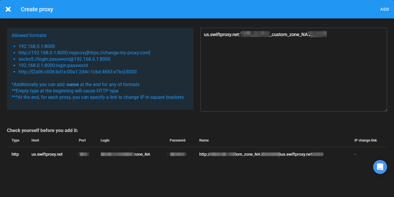 configuring dolphin anty with Swiftproxy