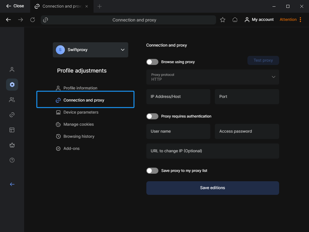 Lauth proxy setting
